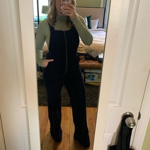 Corduroy low back flare Overalls